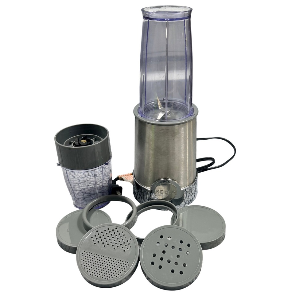 Bella Rocket Extract Pro Personal Blender Silver Stainless Steel 12 Piece Set